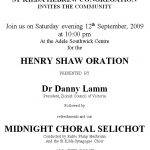 Henry Shaw Oration 2009 Advert 3 150x150 - Events
