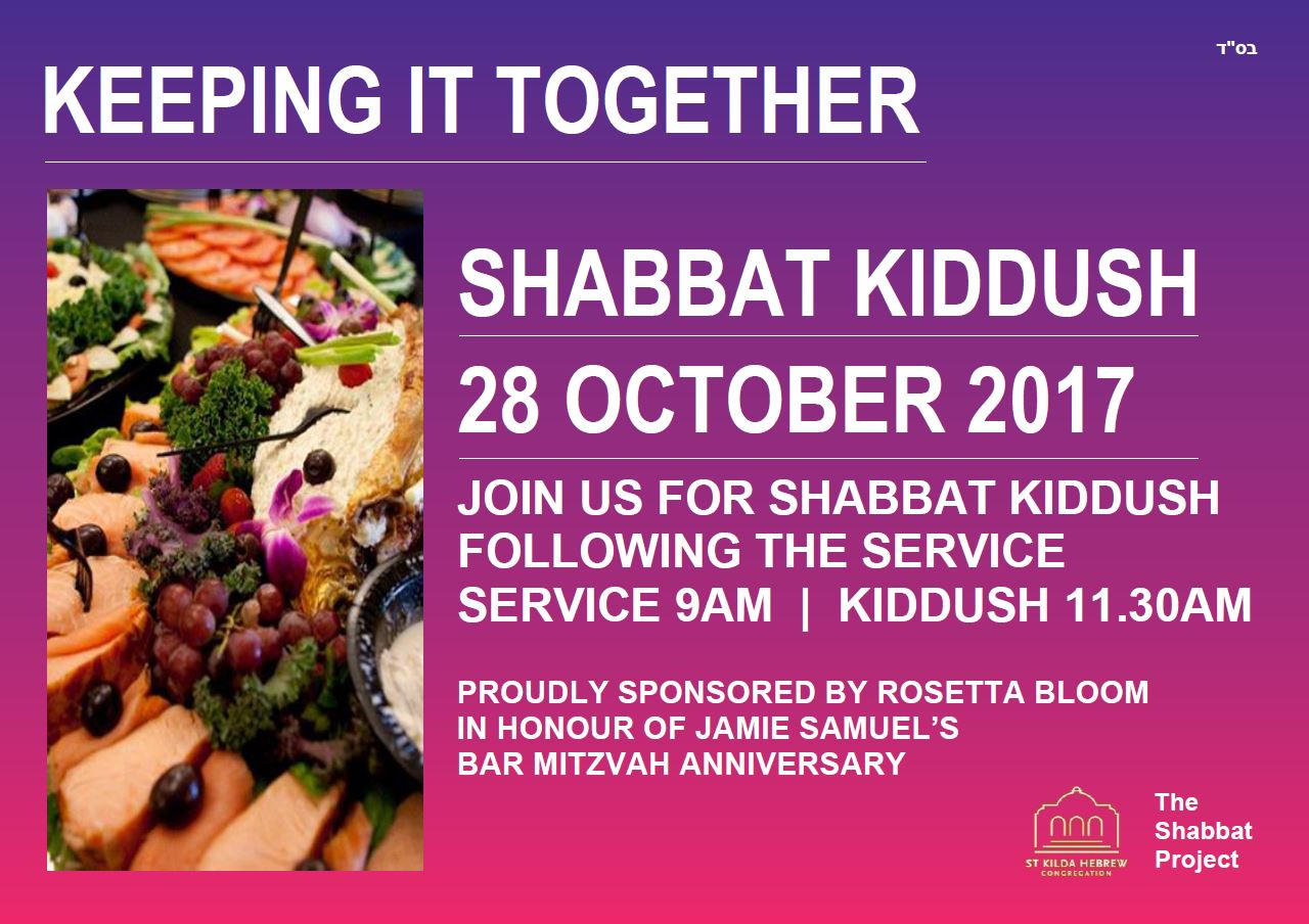 Shabbat kiddush 20171028 - Events